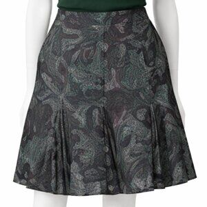 Ralph Lauren Silk Skirt Womens 8 Floral Lined Flowy A-Line Classic Vintage 90s